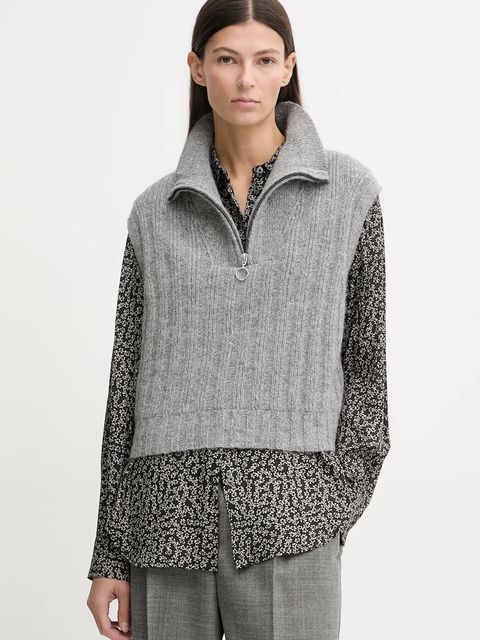 Marc O'Polo kamizelka z dodatkiem wełny damska kolor szary 5000007565 - zdjęcie produktu nr 1