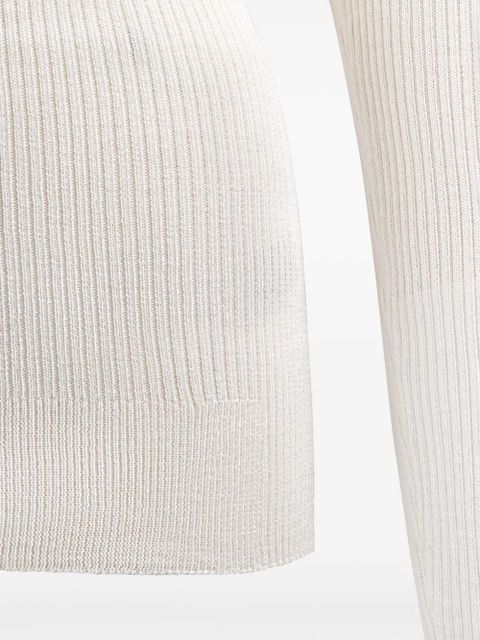 Tod's roll-neck ribbed-knit jumper - White