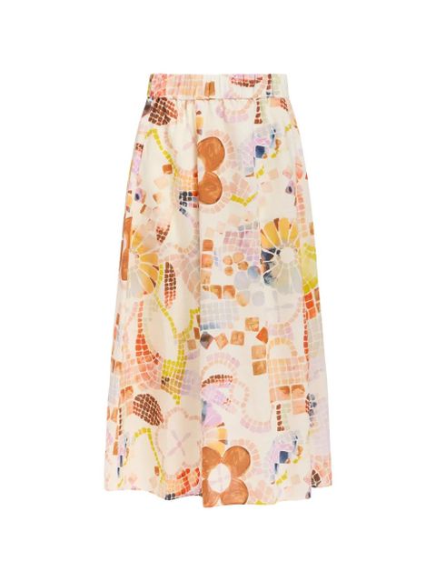 Marie Oliver Sasha mosaic-print skirt - Neutrals - zdjęcie produktu nr 1