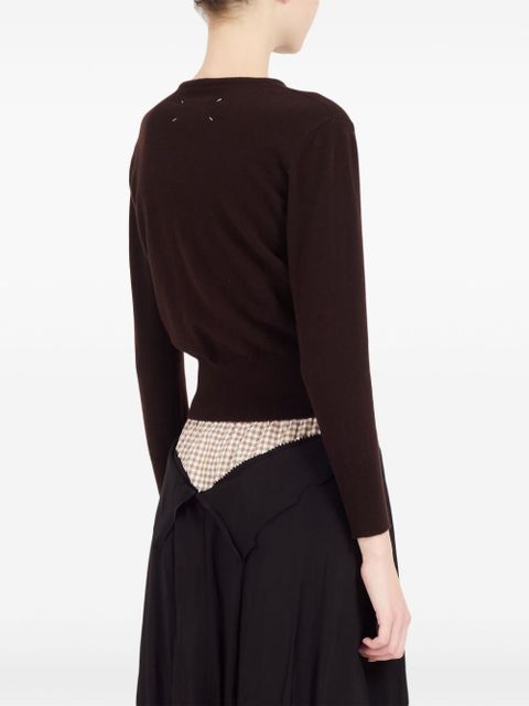 Maison Margiela virgin wool cardigan - Brown