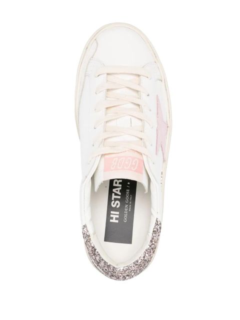 Golden Goose Hi Star glittered sneakers - White - zdjęcie produktu nr 2