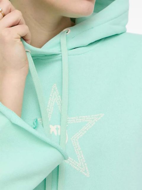 PINKO star-print hooded mini dress - Green