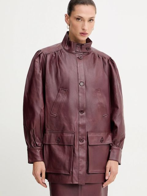 Bardot kurtka kolor bordowy przejściowa 60034JB - zdjęcie produktu nr 1