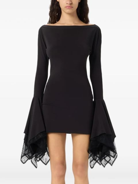 Blumarine flared sleeve mini dress - Black