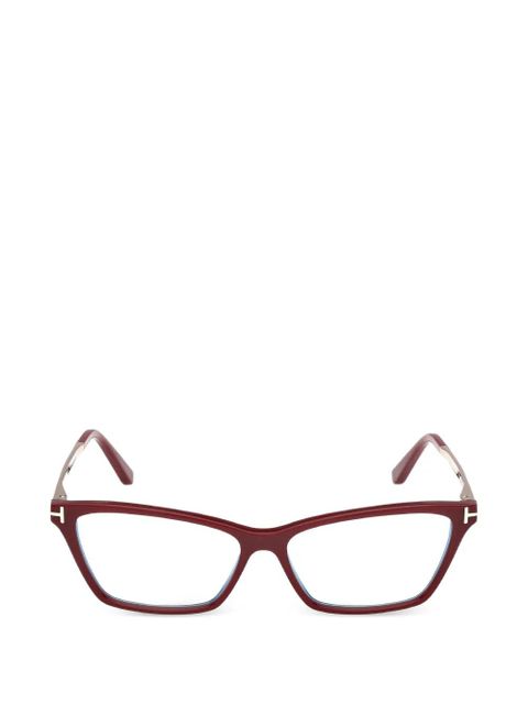 TOM FORD Eyewear cat-eye frame glasses - Red - zdjęcie produktu nr 1