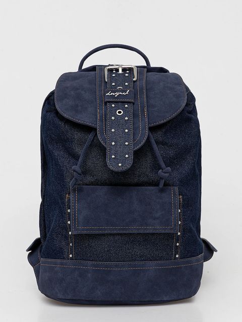 Desigual plecak jeansowy BINDELLA K damski kolor granatowy duży gładki 25WAKD06 - zdjęcie produktu nr 1
