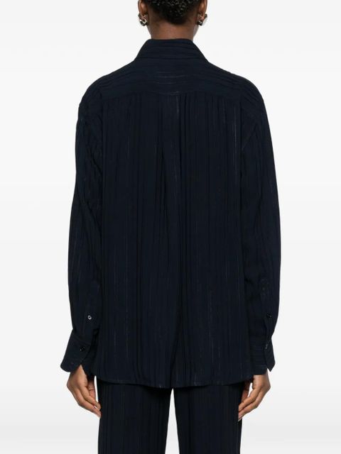 Victoria Beckham stripe-pattern shirt - Blue