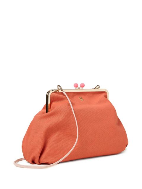 TWINSET Myfo maxi canvas clutch bag - Orange
