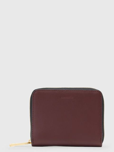 AllSaints portfel skórzany LENA HEX damski kolor czerwony W130XC - zdjęcie produktu nr 1