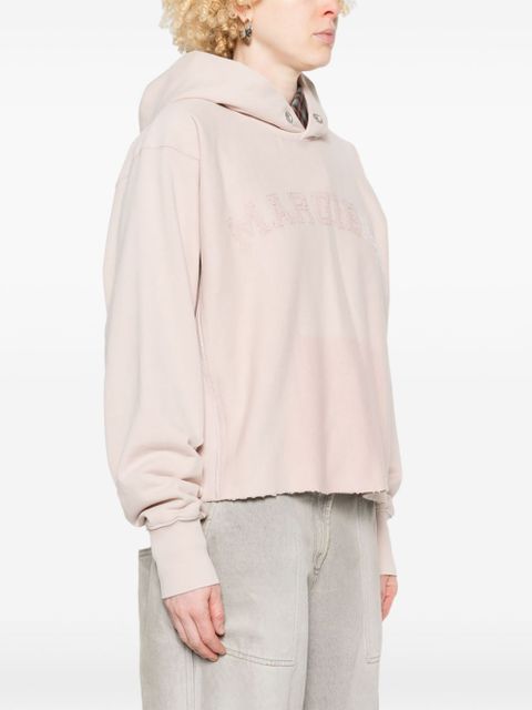 Maison Margiela logo cotton hoodie - Pink