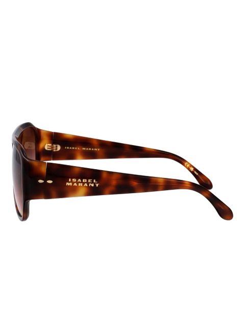 Isabel Marant Eyewear geometric-frame sunglasses - Brown