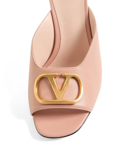 Valentino Garavani VLogo Signature kidskin slide sandals 80mm - Pink
