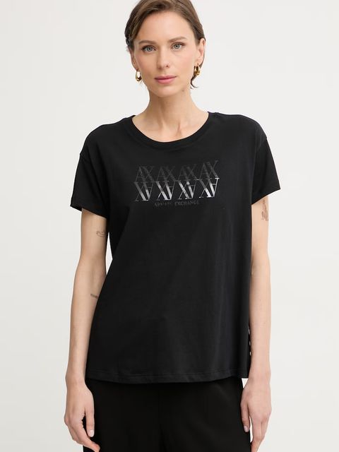 Armani Exchange T-shirt damski bawełniany - zdjęcie produktu nr 1