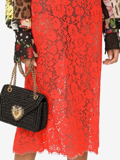 Dolce & Gabbana Devotion woven crossbody bag - Black