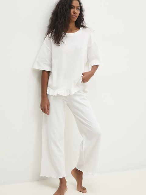 Answear Lab piżama bawełniana kolor beżowy bawełniana - zdjęcie produktu nr 1