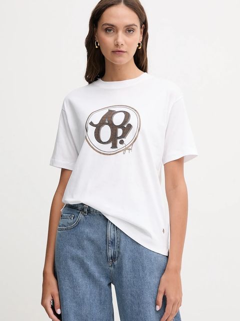 Joop! t-shirt bawełniany damski kolor biały 30046236 - zdjęcie produktu nr 1