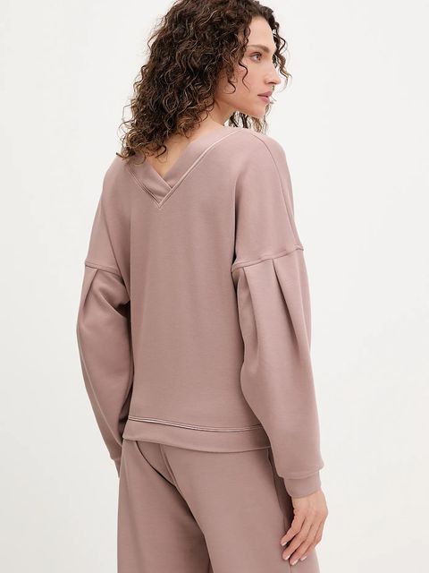 BOSS bluza damska kolor brązowy gładka 50545647 - zdjęcie produktu nr 2