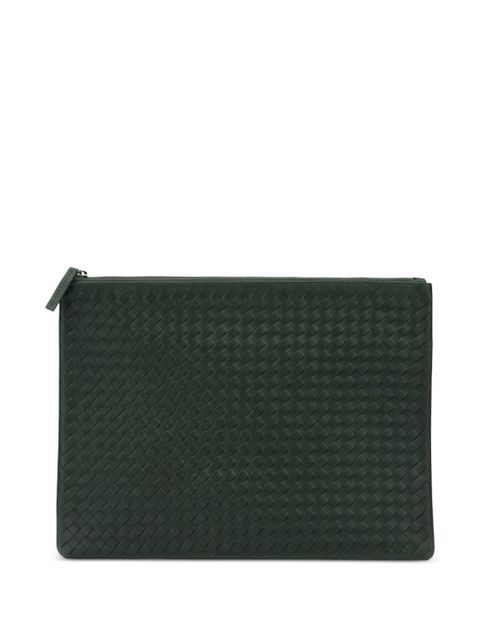 DRAGON DIFFUSION A4 woven leather clutch bag - Green - zdjęcie produktu nr 2