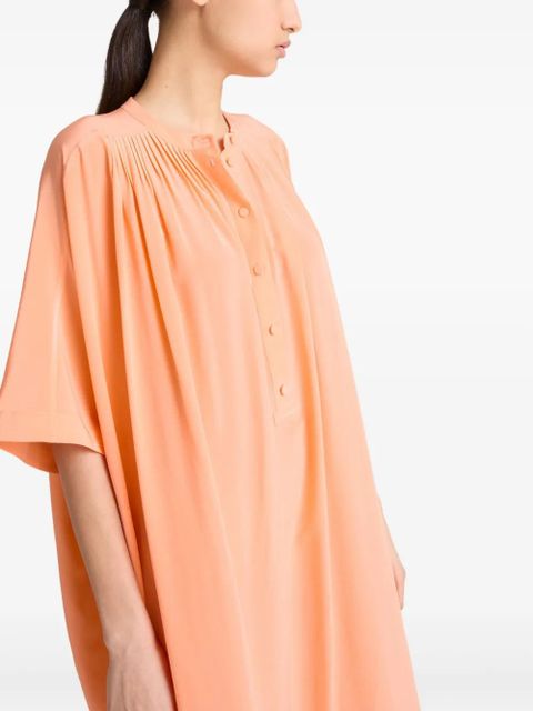 Yves Salomon silk midi skirt - Orange