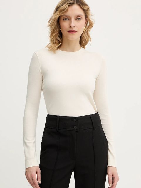 Weekend Max Mara sweter z jedwabiem SICILIA damski kolor beżowy lekki 2525366082600 - zdjęcie produktu nr 1