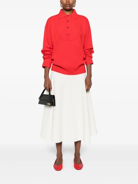 Jacquemus polo-neck buttoned sweater - Red