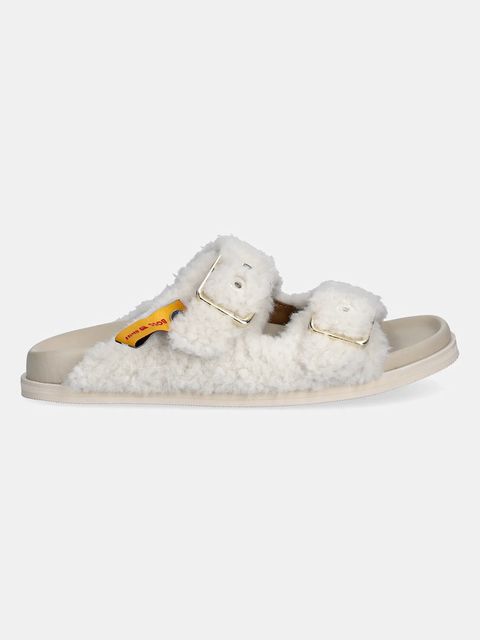 BOSS klapki Freyah damskie kolor beżowy 50554421 - zdjęcie produktu nr 2