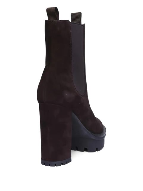 Gianvito Rossi platform heeled boots - Brown