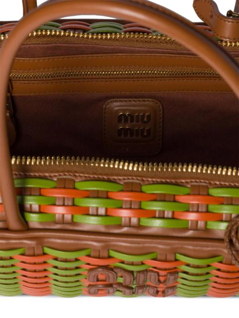 Miu Miu Beau leather tote bag - Brown