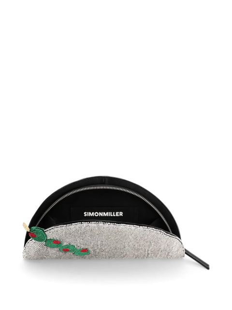 Simon Miller Lune beaded clutch bag - Silver