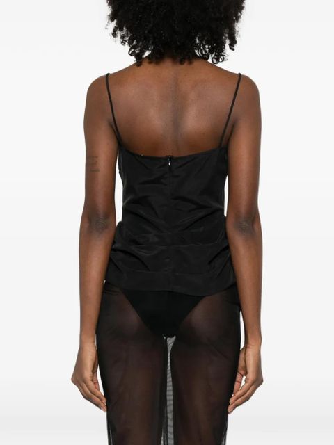 Magda Butrym lace-trim top - Black