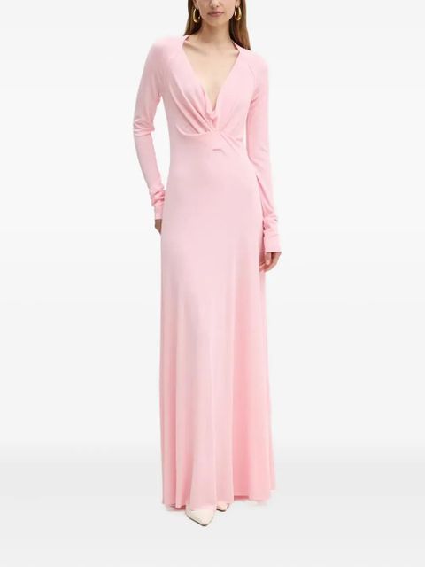 Victoria Beckham long-sleeve twisted maxi dress - Pink - zdjęcie produktu nr 1