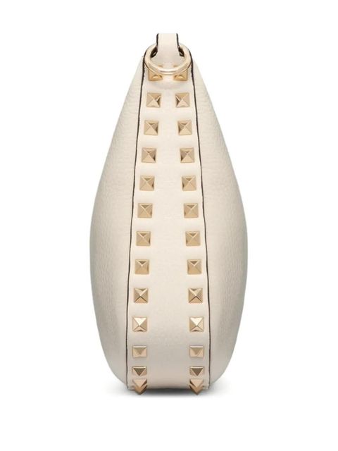 Valentino Garavani small Rockstud leather shoulder bag - White
