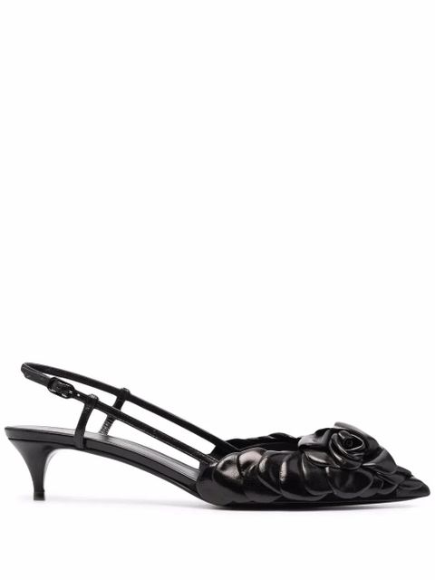 Valentino Garavani appliqué-detail pointed-toe pumps - Black - zdjęcie produktu nr 1