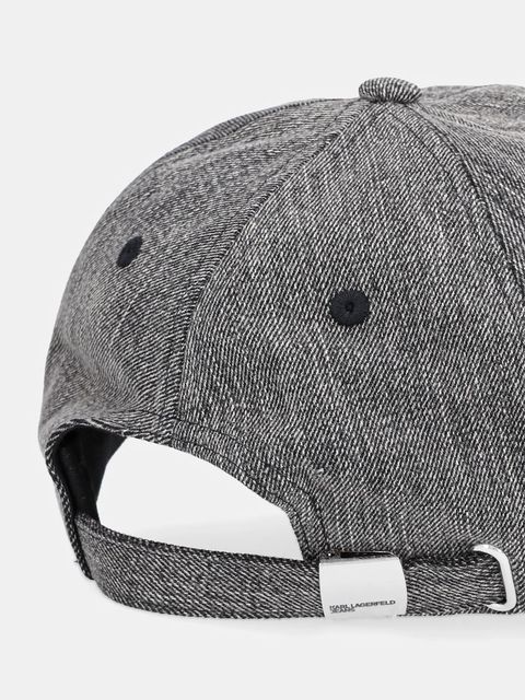 Karl Lagerfeld Jeans czapka z daszkiem bawełniana kolor szary A4W33076 - zdjęcie produktu nr 2