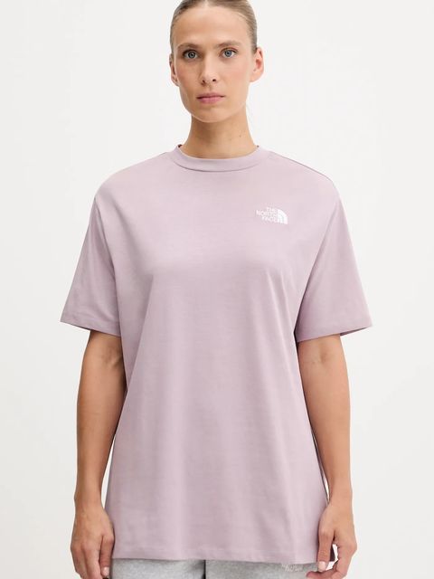 The North Face t-shirt bawełniany Essential damski kolor różowy NF0A87NQD2Q1 - zdjęcie produktu nr 1