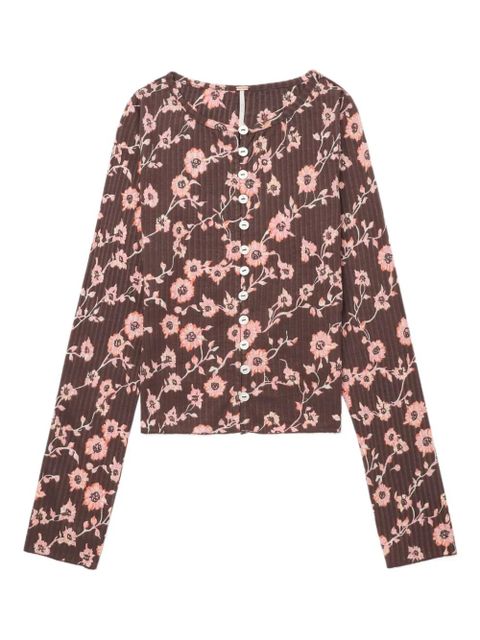Free People floral-print long sleeves top - Red - zdjęcie produktu nr 2
