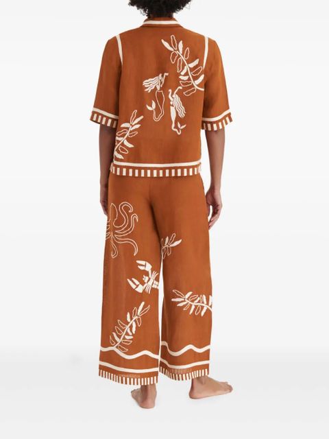 ERES Crab button-up shirt - Brown