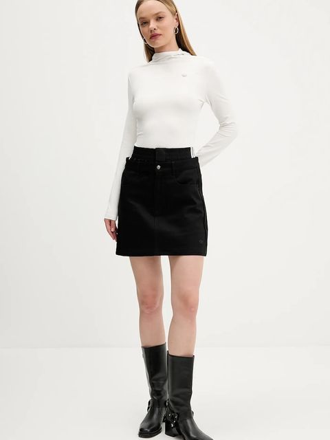 adidas Originals spódnica jeansowa FB Utility kolor czarny mini prosta JX7593