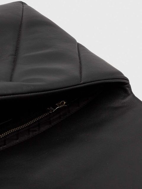 Patrizia Pepe torebka skórzana kolor czarny CBA302 L006