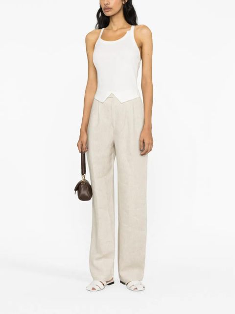 St. Agni Abstract asymmetric organic-cotton top - White - zdjęcie produktu nr 2