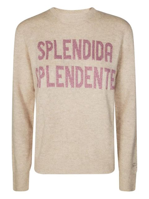 MC2 Saint Barth New Queen embroidered-splendida splendente crew-neck sweater - Neutrals - zdjęcie produktu nr 1