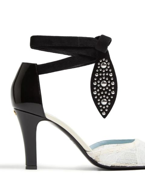 Valentino Garavani 85mm Foliefoliage pumps - White