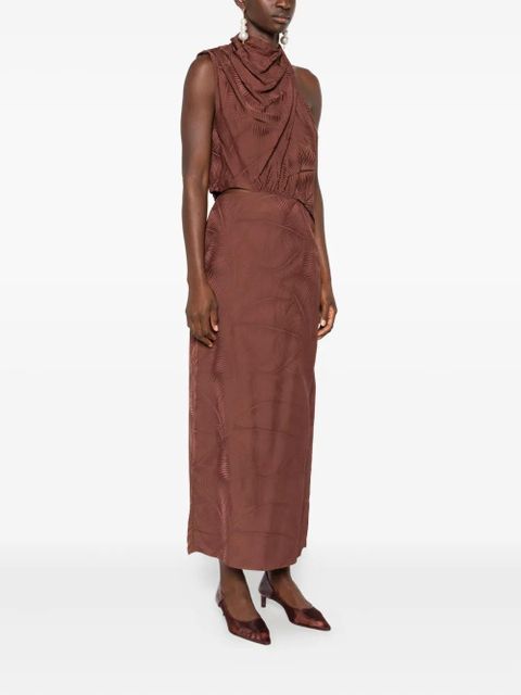 Johanna Ortiz Finding Balance midi dress - Brown