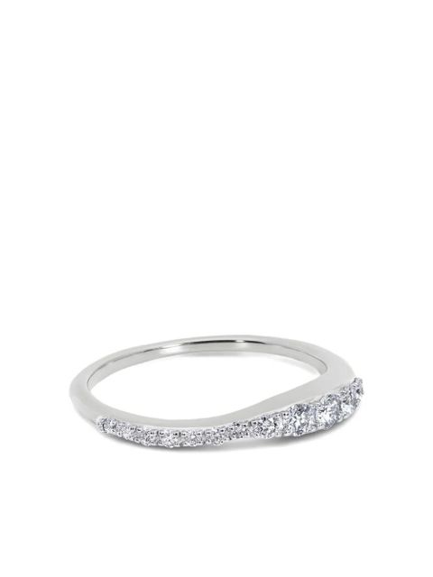 Monica Vinader diamond-embellishment ring - Silver