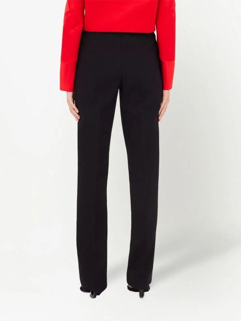Ferragamo high-waist straight-leg trousers - Black