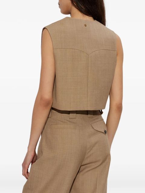 Versace wool waistcoat - Brown