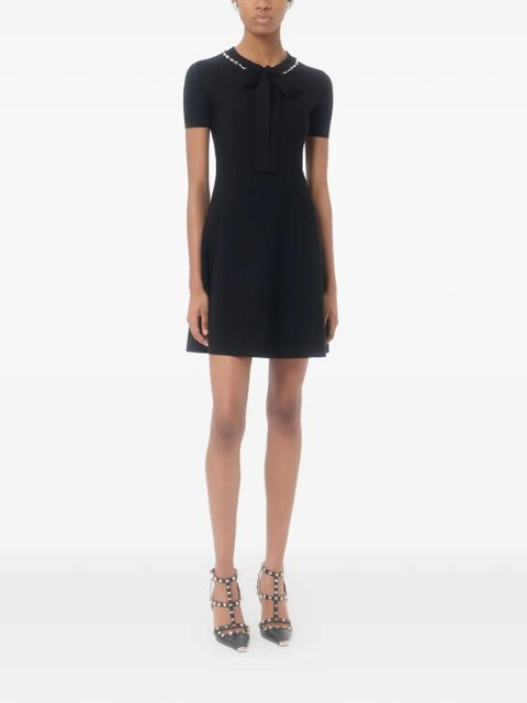 Valentino Garavani embroidered knit dress - Black - zdjęcie produktu nr 2