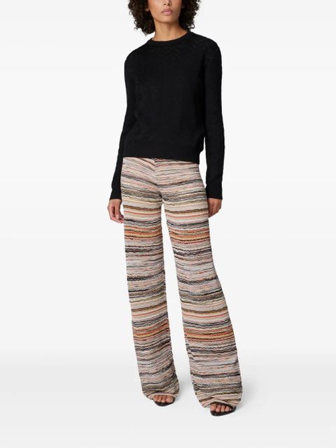 Missoni chevron-motif crewneck sweater - Black - zdjęcie produktu nr 2