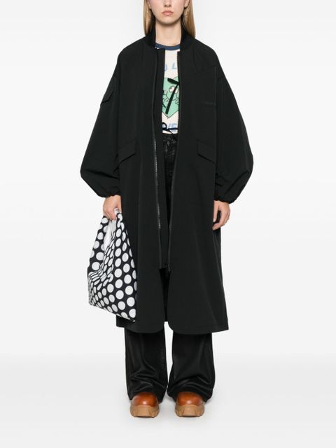 GANNI seersucker parka - Black
