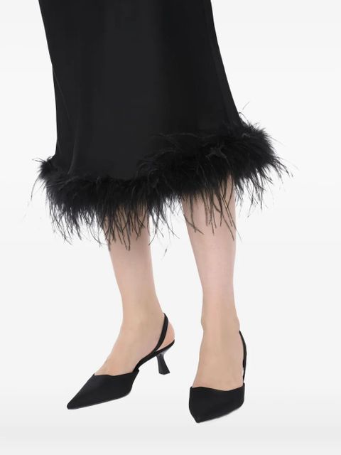 Blumarine feather trim skirt - Black